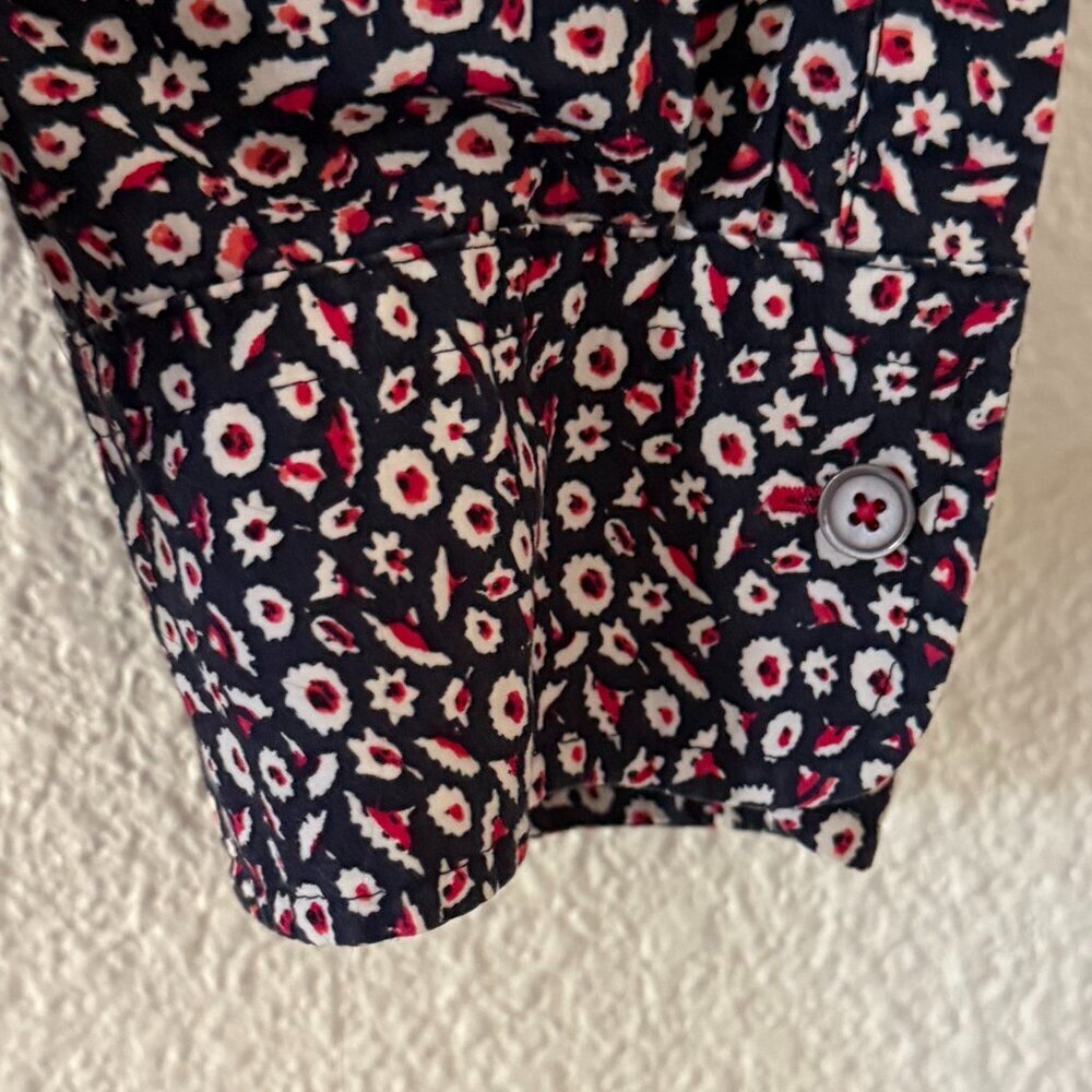 Talbots Women's Floral Button Up Shirt Blouse Size 14 Career Work 100% Cotton - Picture 5 of 6